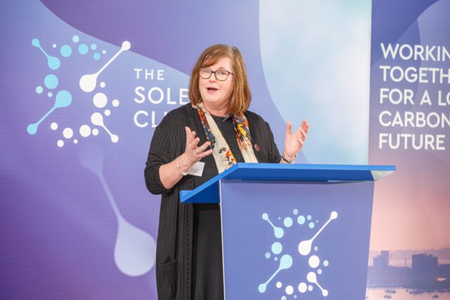 A photo of Anne Marie Mountifield speaking at The Solent Cluster event